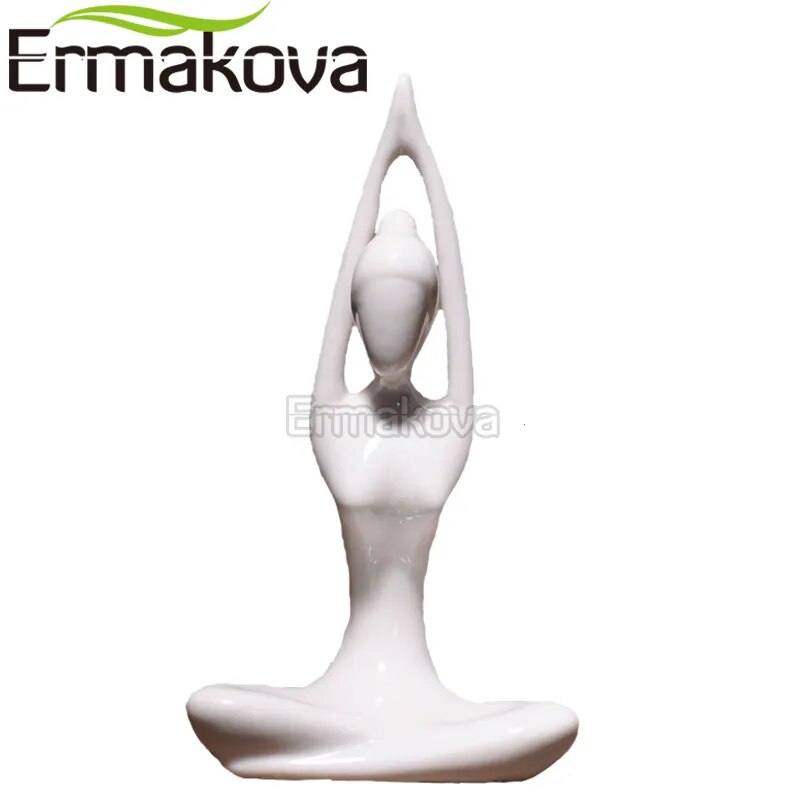 Statuette de Yoga en Céramique